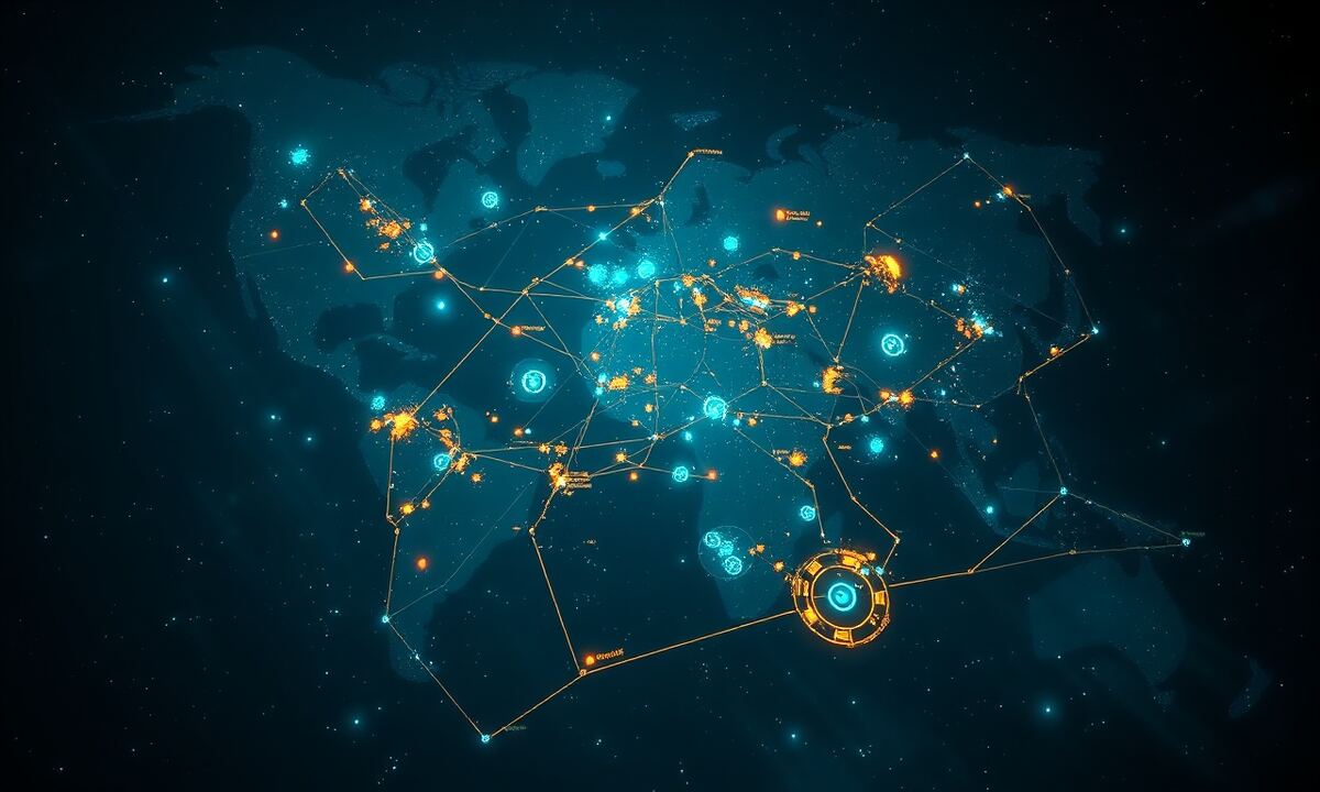 Holographic star map with galaxy routes