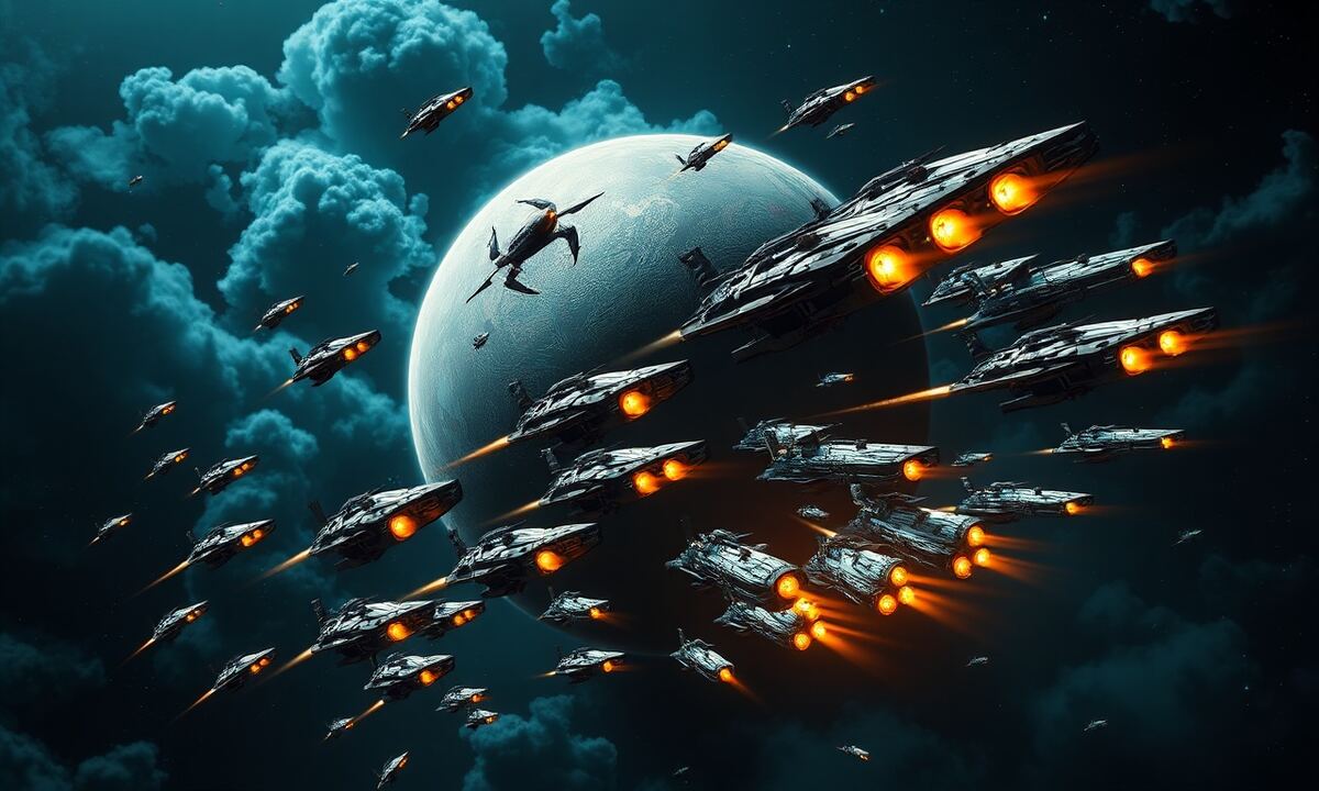 Full battle fleet launching for a weekend OGame raiding campaign