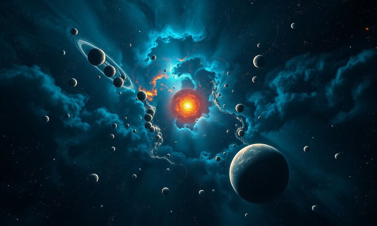 A galaxy map showing colonized planets in deep space
