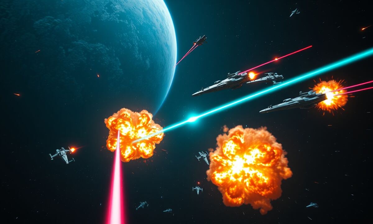 OGame alliance war declaration moment as fleets engage