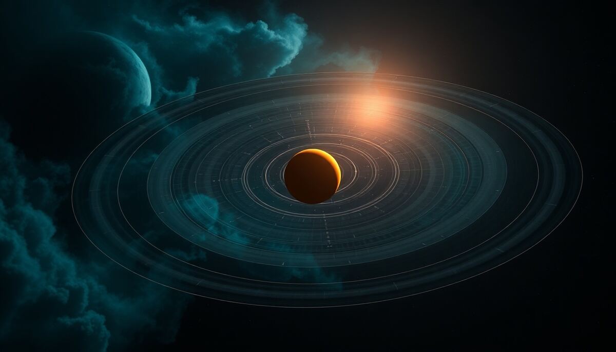 Solar system diagram showing OGame planet slot positions 1 through 15