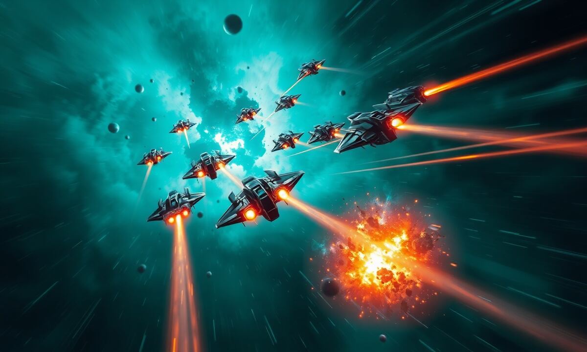 Recycler fleet racing toward a debris field in OGame speed universe