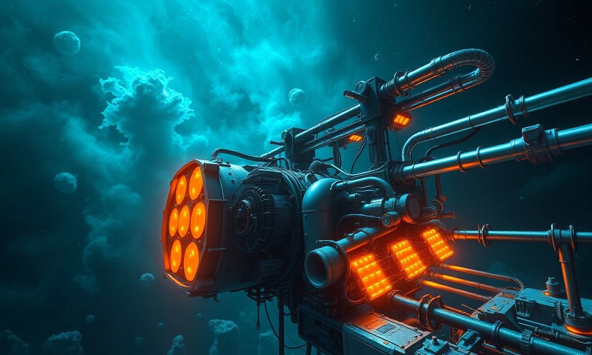 Deuterium synthesizer array extracting resources in OGame