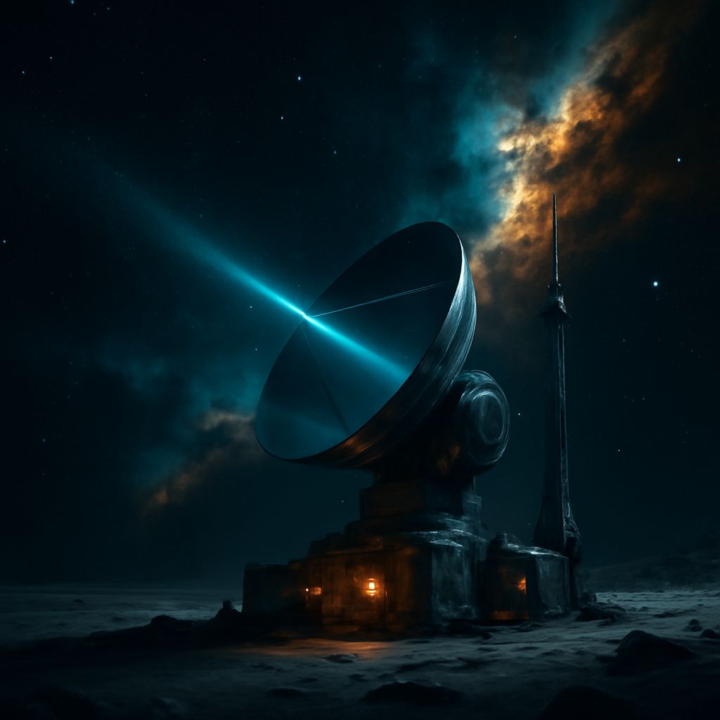 Phalanx-Sensor auf Mond scannt Weltraum nach feindlichen Flotten
