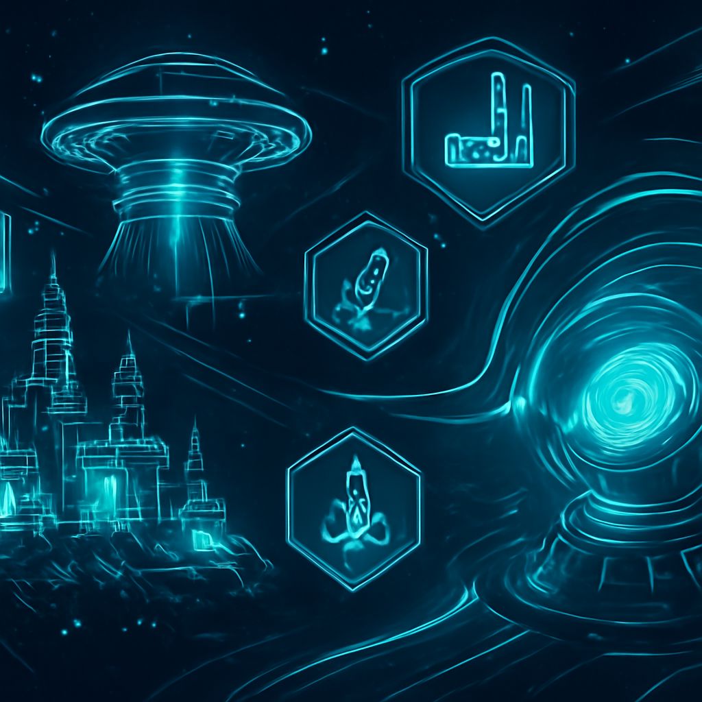 Detailreiche Darstellung von Plasmatechnik, Klassen und Boostern in einer futuristischen Raumstation