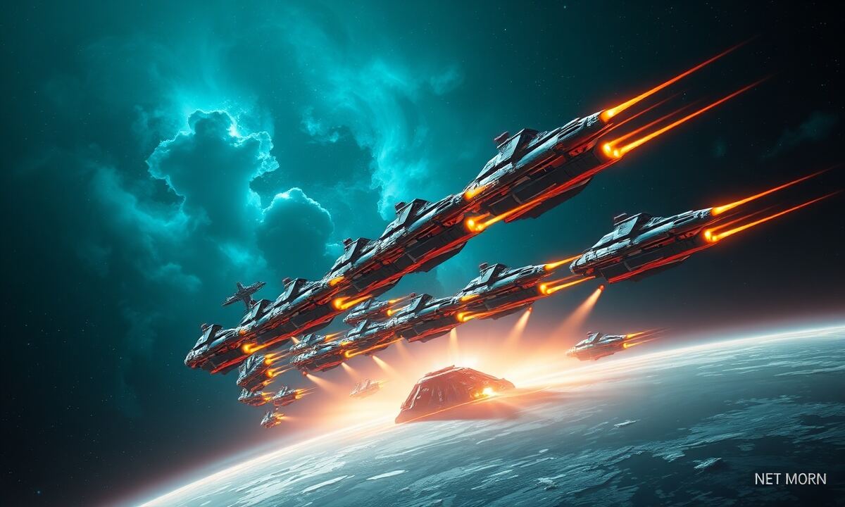 Large OGame fleet launching from a speed universe planet