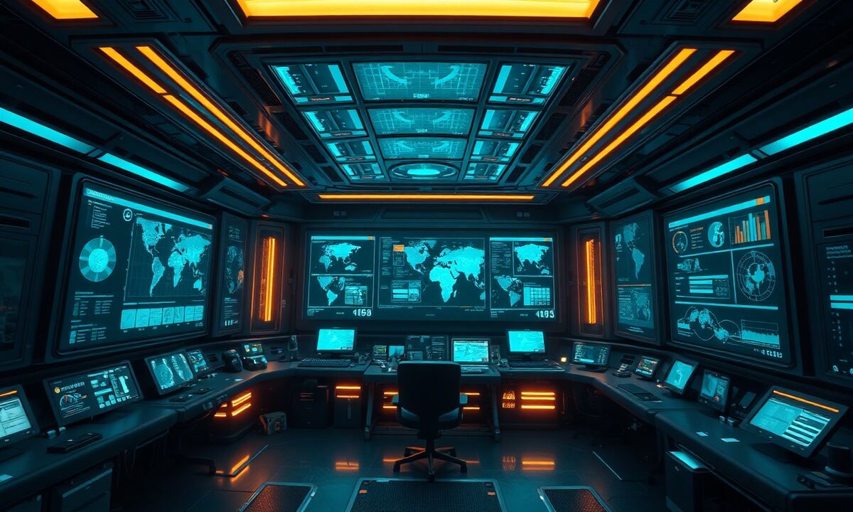 Kurven und Linien, die exponentielles Wachstum in einem futuristischen Raumhintergrund visualisieren