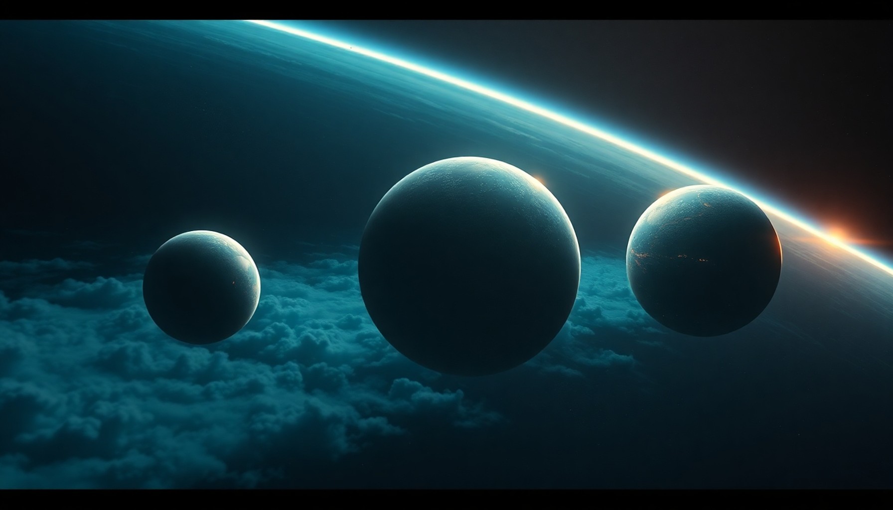 Three colonised planets in a fast OGame universe side by side