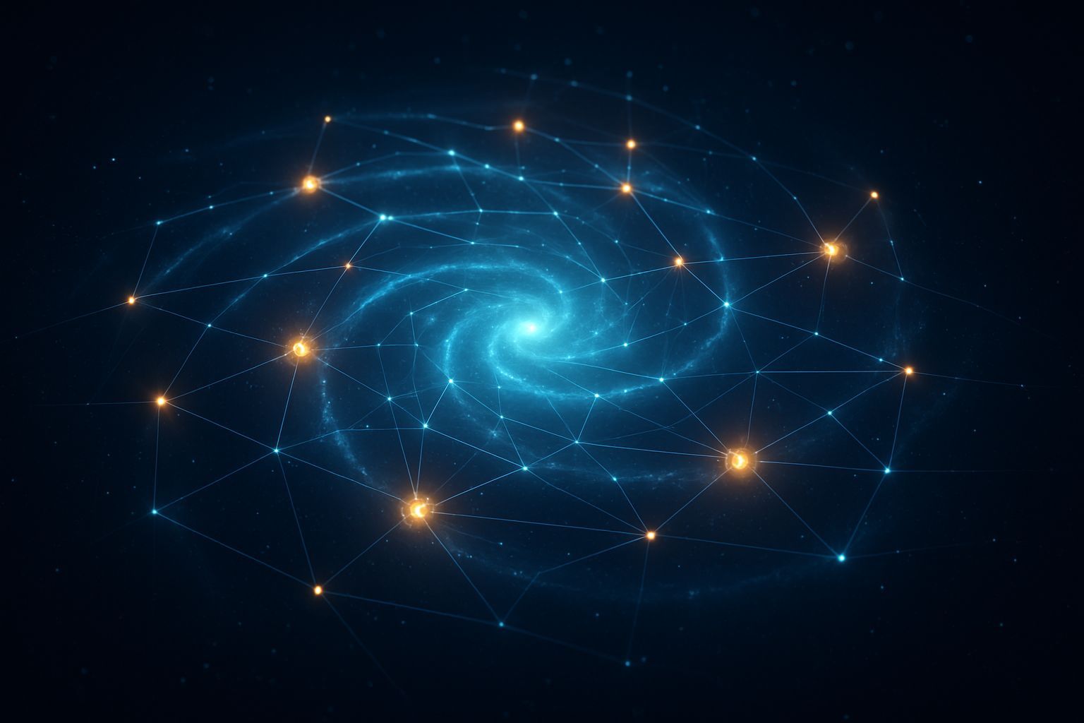 Strategic galaxy map with connected star systems — the OGame universe